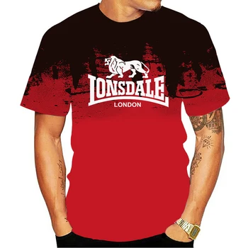 Nové T-Shirt Vrchole letné 3D tlač funny T-shirt short sleeve t-shirt pánske módne značky Lonsdale tlač pánske T-shirt