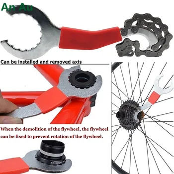 Multifunkčné Požičovňa Repair Tool Kit Prenosné stredová Kľúča Kazeta Freewheel stredová Bicykli 3 v 1 Reťazca Odstraňovač