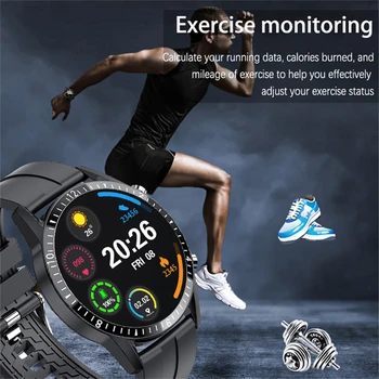LIGE 2020 Nové Inteligentné hodinky Bluetooth hovor sledovať tepovú frekvenciu, krvný tlak fitness hodinky mužov Smart hodinky pre iOS Android +Box