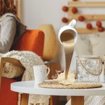 Ručne Maľované Živice Plávajúce Šálku Kávy 3D Troch-dimenzionální Hrnček Jedinečné Umenie Šálku Kávy Ornament Domov Stôl Dekorácie Remeslá