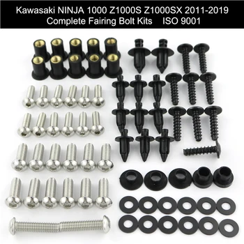 Vhodné Pre Kawasaki Ninja 1000 Z1000S Z1000SX 2011-2019 Dokončiť Úplnú Kapotáže Skrutky Auta Klipy Pokrýva Skrutky Skrutky z Nehrdzavejúcej Ocele