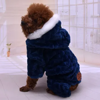 Pet Oblečenie Psa Polyester Hoodied Mikiny Pes, Mačka Šaty Plus Plyšové Zimné Nové Psa Teplo Domova Oblečenie, Pyžamá 2020#1