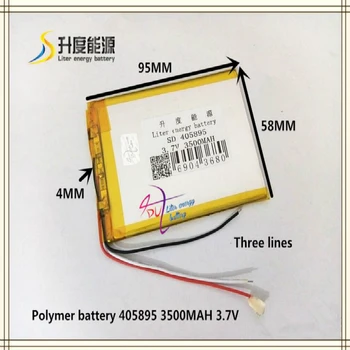 3,7 V 3500mAH 405895 Polymer lithium ion batéria pre napájanie banka tablet pc, mobilný telefón reproduktor mp4 gps