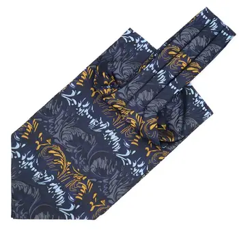17 Farby Mužov Vintage Formálne Cravat Kravata z Hodvábu Kvetinový Paisley Scrunch Samostatne Britský štýl Žakárové Ascot Kravata Pre Podnikanie Strany