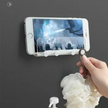 Kreatívne vložiť vertikálne kúpeľňa papier, uterák stojan multi-function klip skladovanie Držiteľov môže urobiť mobilný telefón stojan WJB41512