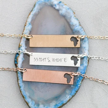 Posledná Ženy Šperky Afrike Kúzlo Náhrdelník Osobné Mená Alebo Písmen, Cestovné Gift Drop Shipping Akceptované YP6357