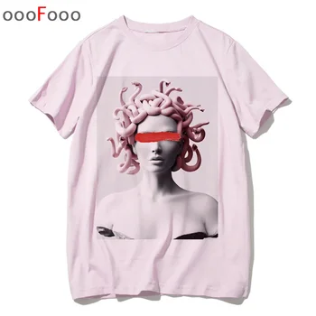 Vaporwave Tričko Fashion Smutné Dievča Retro Japonské Anime Mužov tričko estetické Topy t-tričko Tee Tričko Harajuk muži/ženy