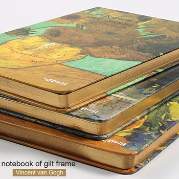 A5 Pozlátené Rám Van Gogh Ročník Notebook Darček Poznámkový Blok Poznámka Knihu Papelaria Školské Notebooky Papiernictvo Notatnik
