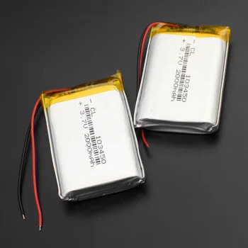 1/2/4pcs 2000mAh 103450 batérie Li-polymer Nabíjateľné Batérie 3,7 V pre Elektrické Hračky GPS MP4 MP5 Mobilný Telefón Reproduktor Batérie