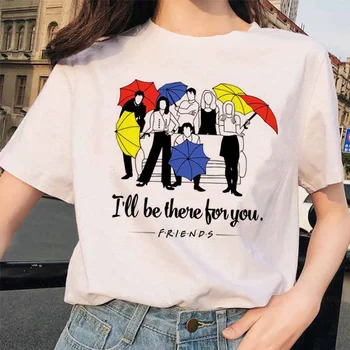 Priateľ tv show femme tričko oblečenie tričko streetwear t-tričko t-shirt top tee košele ženy harajuku žena lete 90. rokov grunge