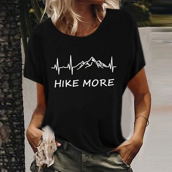 Túru Viac Tlač T-shirts Ženy Lete Grafické T Košele Estetické Topy pre Mladistvých Módne Posádky Krku Harajuku Oblečenie Feministické