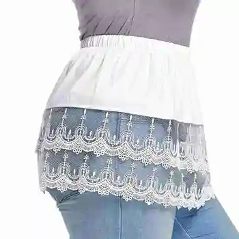 Mini Sukňa Tričko zariadenia Extender Čipky Šitie Dutých Krátke Sukne Nástavce pre Ženy Nosiť Sukne s Čipkou Klesnutie