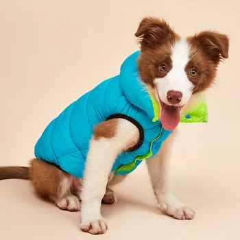 Novo Teplé Zimné Oblečenie pre psy, Vesta Reverzibilné Psov Bundy Kabát Hrubé Pet Odevy Nepremokavé Oblečenie pre Psa TE889