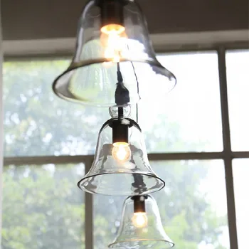 Retro Vintage Priemyselné Štýl Bell Tvar Skla Prívesok Stropné Lampy, Svetelné Spálne, Obývacia Izba E27 Domov Reštaurácia, Kaviareň