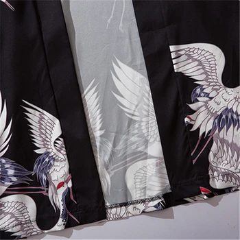 Bebovizi Značky 2019 Muž Ležérne Oblečenie Japonskom Štýle Žeriav Tenké Kimono Mužov Japonský Lete Streetwear Módy Župan Bunda Oblečenie