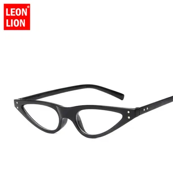 LeonLion 2021 Ulici Poraziť Slnečné Okuliare Ženy Candy Farby Malé Rám Cateye Trojuholník Retro Slnečné Okuliare Outdoor Oculos De Sol