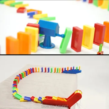 Farebné 120pcs Domino Bloky Výťah Mostík Most Katapult domino Nastaviť manipulatívne schopnosť Darček hračky pre deti Deti