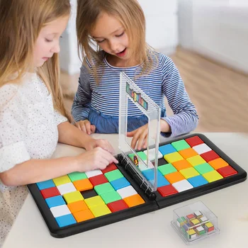 Interaktívne Farebné Bitka Šport Rodič-Dieťa Hra Cube 3D Puzzle Závod Kocka Ploche Vzdelávacie Party Hra, Hračky Pre Deti, Dospelých