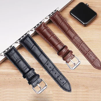 Náhradné Kožené Watchband Apple Hodinky Náramok pre iWatch Série 1/2/3/4/5 Apple Hodinky Kapela 38 mm 40 mm 42mm 44 mm