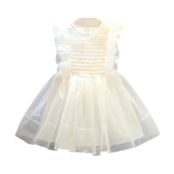 Letné Dievčenské Biele Šaty Princezná Svadobné Šaty, Deti, Oblečenie Pre Deti Pevné Pre Dieťa Dievča Oblečenie Batoľa Roztomilý Strany Vestidos
