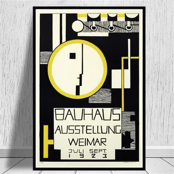 Bauhaus Ausstellung 1923 Weimer Výstava Plagát a Vytlačí Plátno na Maľovanie na Stenu Umenie Obrázok pre Domáce Cuadros Dekorácie