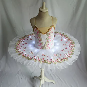 White professional balerína balet tutu pre dieťa deti, deti, dievčatá dospelých palacinka tutu tanečné kostýmy baletné šaty dievčatá
