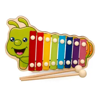 Baby Detský Hudobný Hračka Drevené Ručné Zraziť Malé Xylophone Bicie Nástroj Y4UB