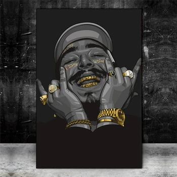 Portrét Známy Rapper Plátno Umenie Plagáty A Vytlačí Hip Hop Hudba Spevák Plátne, Obrazy Na Stenu Art Obraz Domova