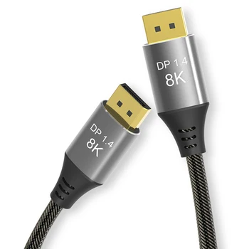 Medený Kábel Ultra HD 4K 8K Kábel DP 1.4 Vysokej Rýchlosti 32.4 gb / S 3D Flexibilné pre PC, Notebook NC99