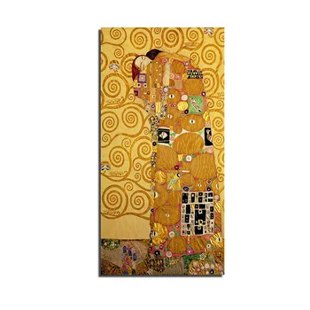 Objatie Die Umarmung Gustav Klimt Článok Modulárny Plagát HD Vytlačí Domova 1 Kus Plátna Obrazov Wall Art Obrázky