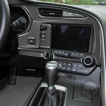 Pre Chevrolet bol interiér C7-2019 Uhlíkových Vlákien Rýchlomer Tabuli stredovej Konzoly Panel Nálepky Interiéru, 3D Auto Príslušenstvo