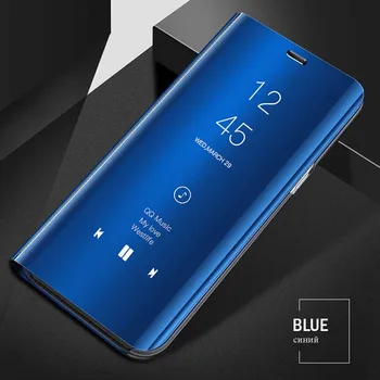 Luxusné Smart Mirror Prípade Huawei Honor 8X Prípade Jasný Pohľad Flip Stojan PU Kožené Kryt Huawei Honor 8X Max Prípade