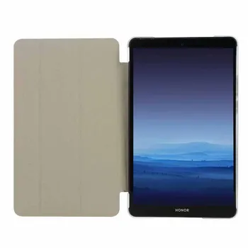 3 násobne Tenký Priehľadný PU Kožené Kryt puzdro Pre Huawei MediaPad T5 8.0 JDN2-W09/AL00 8 palcový Česť Pad 5 Tablet puzdro +pero