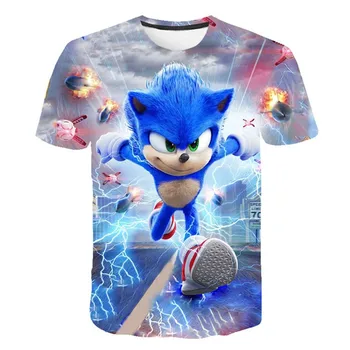 Chlapci Sonic the Hedgehog Tlač Oblečenie Dievčatá 3D Zábavné sonic T-shirts Kostým Deti 2020 letné Oblečenie Deti Tričká Detské Tričká