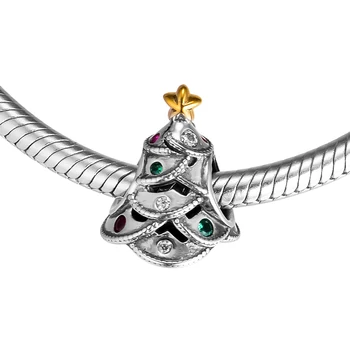 CKK Slávnostné Strom, Multi-Farebné Pozlátené Charms 925 Sterling Silver Korálky Originálne Šperky sa Hodí Na Náramky