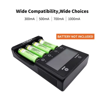 LiitoKala Lii-500S nabíjačka 18650 nabíjačka Pre 18650 26650 21700 AA AAA batérie Test kapacita batérie Touch ovládania