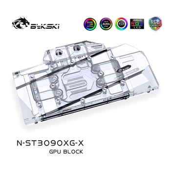 Bykski Vodný Blok Použiť pre Zotac RTX3080 3090 X-GAMING OC/ZT-A30800D-10P Trojice GPU Karta / Úplné Pokrytie Meď Radiátor / RGB