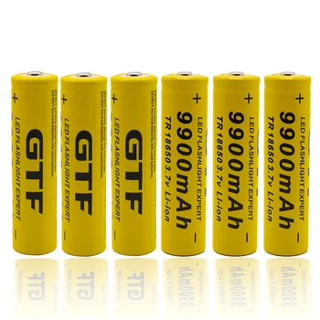 Pôvodné GTF 18650 Lítium-iónové Batérie Baterka 18650 Nabíjateľná Batéria 3,7 V 9900 Mah pre Baterku + USB Nabíjačka