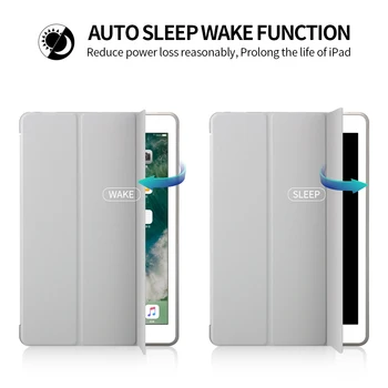 Pre iPad Vzduchu 1 Prípade PU Kožené, Silikónové Ochranné Shell Prebudiť Spánok Smart Cover Pre ipad Apple Vzduchu Prípade A1474 A1475 A1476