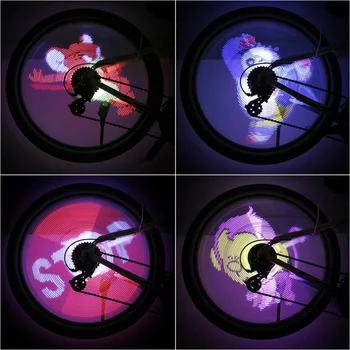 64 LED RGB Bicykel Svetlo Hovoril Svetlo Auto Zmeniť Rýchlosť Programovateľné DIY Svetlo Lampy Cyklistické Doplnky, Nepremokavé