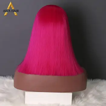 Aiva Vlasy Hot Pink Syntetické Krátka Parochňa Tepelne Odolných Syntetických Non-Čipky Parochne Zvýrazniť Cosplay Bob Parochne Pre Čierne Ženy