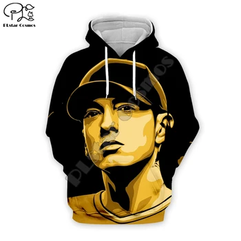 PLstar Vesmíru Rapper Boh Eminem Spevák Funny Green Man/Ženy Tepláková súprava Streetwear Mikina 3DPrint HipHop Bežné Hoodies 10