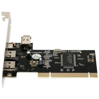 PCI 4 Porty Firewire IEEE 1394 1394A 4/6 Pin Radič Karty Adaptéra Radič Videa Zachytiť Kartu Adaptér pre HDD MP3, PDA