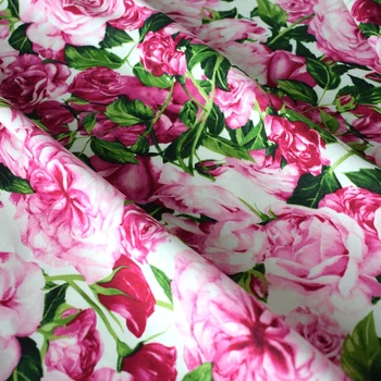 Reaktívne farbenie pink rose deti bavlnená tkanina pre šaty tissus tecido telas ošumelé elegantné tissu africain bazin riche getzner tela