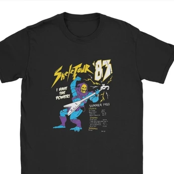 Vintage Skeletour 83 Tshirts Mužov Bavlnené Tričká On-Človeka a Vesmíru Tees Streetwear Camisas