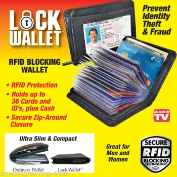 Zámok Peňaženky - RFID Security Ochranné Peňaženky RFID Blokovanie Peňaženky! Má 36 Karty Doprava Zadarmo