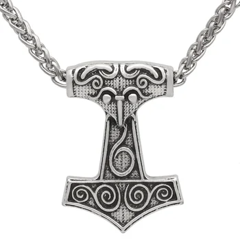 Muži severanov viking amulet thor je kladivo Mjolnir raven hlavu náhrdelník s Príveskom