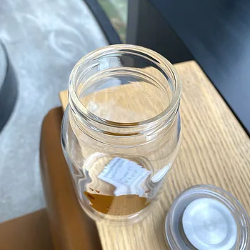 Cartoon sklenená fľaša na vodu pribrala roztomilý medveď vody pohár kórejský Pitnej pohár Mlieka, Kávy Kalíšok pre Študentov Dievča, Darček