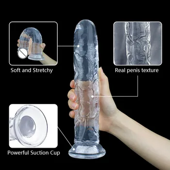 Realistické Dilda Erotické Želatínové Dildo S Prísavkou Sexuálne Hračky pre Ženy Umelý Penis G-spot Stimulácia 18 + sex produkty