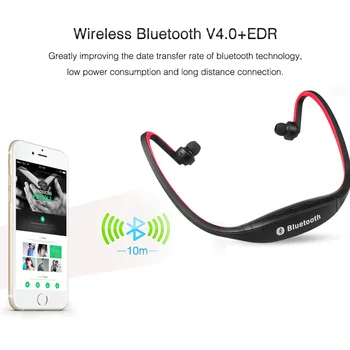 Kebidu Nové S9 Športové Bezdrôtové Bluetooth 4.0 Slúchadlo headset pre iphone 7/6/5 pre galaxy S5/S4/3 iOS/Android s mic